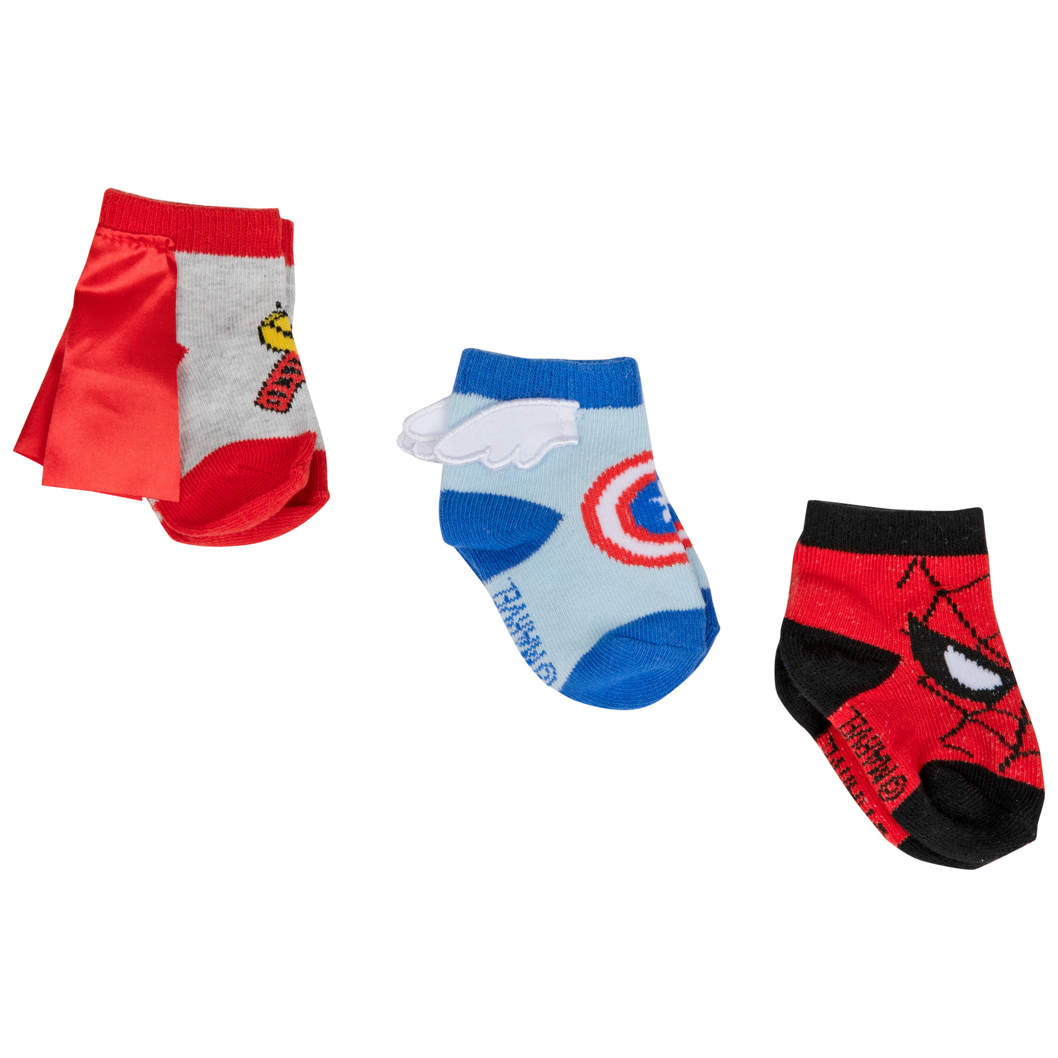 Marvel Hero Logo Sock Booties 3-Pack